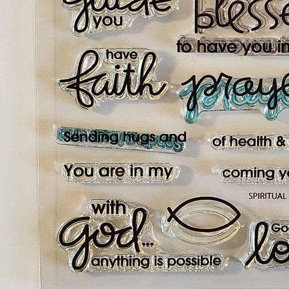 #54 Stamp Set Religious Faith Encouraging Inspirational Card Making Scrapbook… - Picture 5 of 6